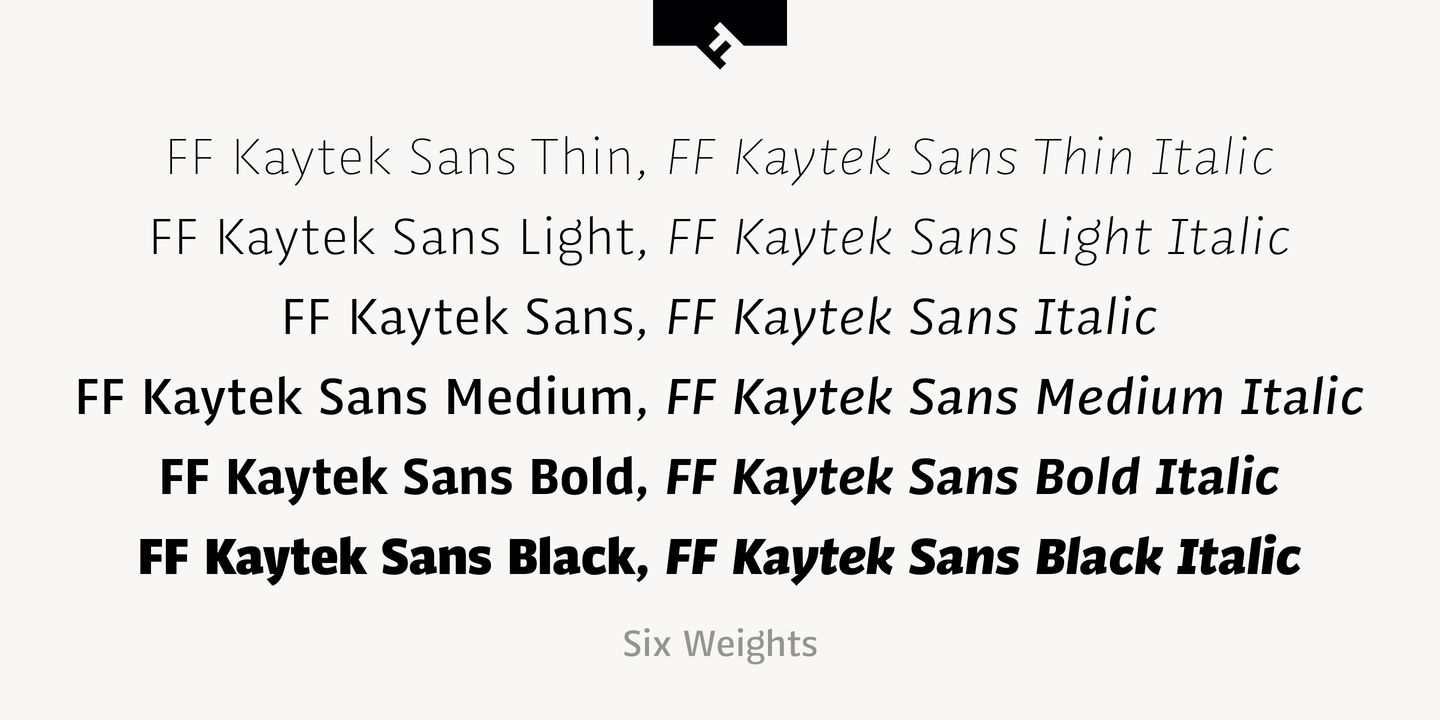 Пример шрифта FF Kaytek Sans #5